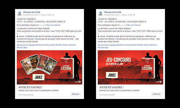Campagne Facebook